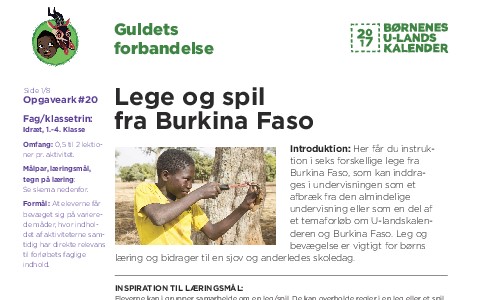 Lege og spil fra Burkina Faso